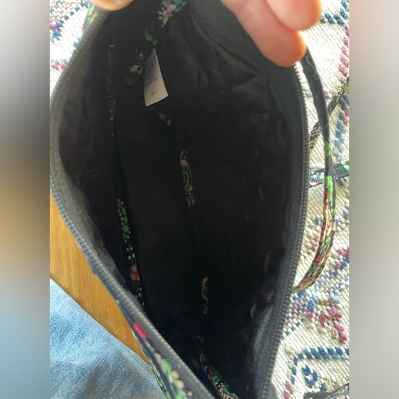 Vera Bradley Quilted Strapped Purse Fall Colourful Clean Black Zippered Paisley - Picture 3 of 8